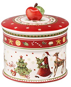 Villeroy & Boch - Winter Bakery Delight Kleine Vorratsdose, Keramik Keksdose Weihnachten, Weihnachtsdose, Gebäckdose, Plätzchendose, Keramikdose Mit Deckel, Süßigkeiten Aufbewahrung, Premium Porzellan