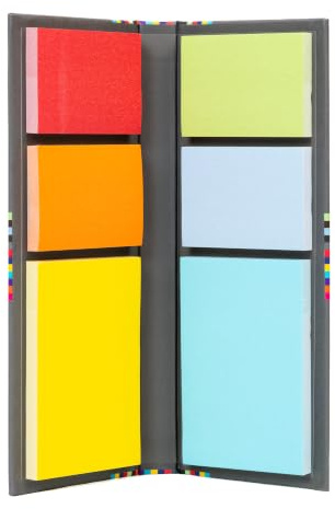 Semikolon 353104 300 Sticky Notes Markers im Booklet - Selbstklebende Haftnotizen 5x3,5 cm, 5x7,3 cm - 6x 50 Stück, bunt
