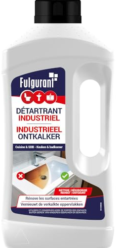 Fulgurant Détartrant Industriel Puissant, Élimine Calcaire, Tartre, Rouille, Désodorise, Douche, Baignoire, Lavabo, 1 L