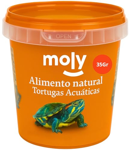 MOLY Gammarus Alimento para Tortugas de Agua 35 gr | Comida Tortugas 100% Pequeños Crustáceos Camarones | Rico en Proteínas y Fósforo | Fácil de Digerir