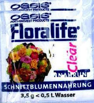 Floralife 100 x Schnittblumennahrung Blumenfrisch Blumen Frischhaltemittel für 0,5l