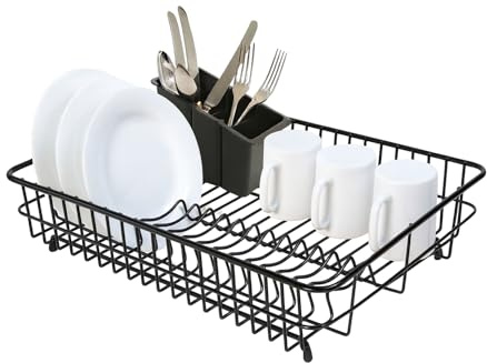 Delfinware 2100BK Black Large Drainer , 12 x 48.5 x 38cm
