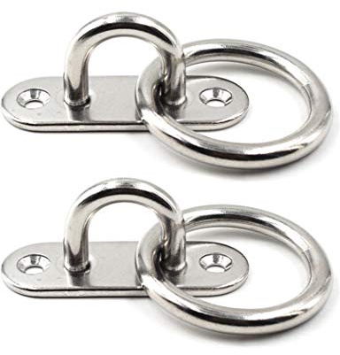 SeeRaphee Ancora resistente con gancio per montaggio a parete a soffitto con anello 5/16 8mm in acciaio inox 304 ideale per yoga altalene/sartiame/hardware di coperta/cinghie di sospensione