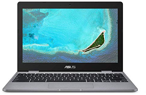 ASUS Chromebook C223NA-GJ0014 11.6 Inch HD Notebook (Grey) (Intel Celeron N3350 Processor, 4 GB RAM, 32 GB eMMC, Chrome OS) (Renewed)