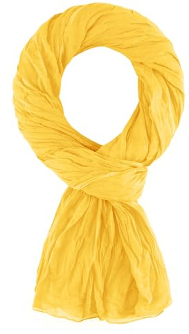 ALLEE DU FOULARD - Cheche, Écharpe, Chale Premium - Jaune Bouton D'Or - 100% Coton - Taille 200 X 110 CM - Chèche Femme Homme - Plus De 50 coloris