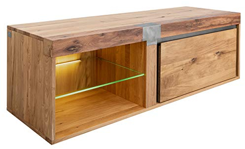 MASSIVMOEBEL24.DE | TV-Board Wildeiche/Zerreiche 150x48x50 Natur geölt NEW Amsterdam #01