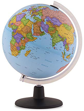 Tecnodidattica, Globo Terráqueo NATGEO Beginners 30, Cartografía Política oficial National Geographic Beginners, Giratorio, Texto en Español, Diámetro de 30 cm