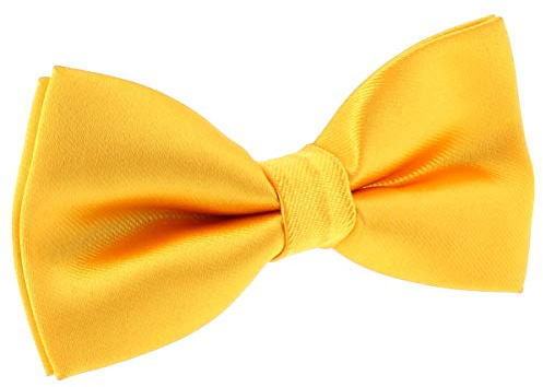 SHIPITNOW Herrfluga – 30 färger – herrfluga bröllop, fest – satintyg, enfärgad – förbunden, Senapsgul (apelsingul)