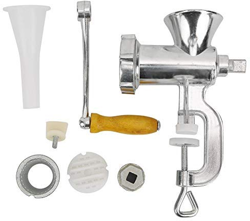 Manual Meat Mincers Stainless Steel with Sausage Stuffing Tubes for Pork Beef Chicken Lamb Pepper Suitable for Home Kitchen Sausage Making Hot Dog Preparation Meal Prep Camping Cooking