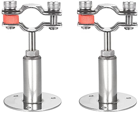 sourcing map 2Stk. Wandhalter Deckenhalter einstellbarer Rohrhalter Schelle | 304 rostfreier Stahl, für 15-19mm Rohr