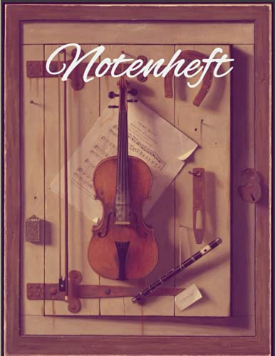 Notenheft: Notenlinienheft A4 Blanko 120 Seiten / Musikheft mit Notenlinien / Notenzeilen mit 12 Systemen ohne Hilfslinien
