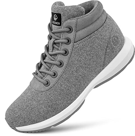 Giesswein Wool Sneaker High Top Men - Bottes de Neige mérinos doublées | Laine mérinos bien chaude et tige montante – boots d'hiver outdoor pour homme, dans la neige, la gadoue et en ville