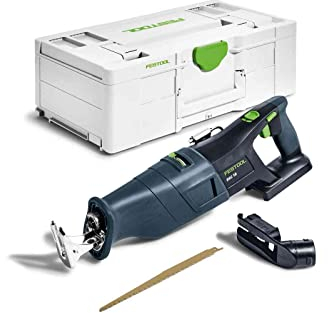 Festool – Akku-Säbelsäge RSC 18 EB-Basic inkl. Absaugvorrichtung + Säbelsägeblatt WOOD UNIVERSAL + Systainer SYS3 L 187