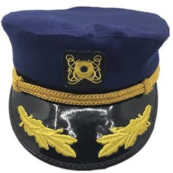 LEEMASING Verstellbare Kapitänsmütze für Boote, Yachten, Segeln, Angeln, für Kostüm, Cosplay, Party-Zubehör (dunkelblau)