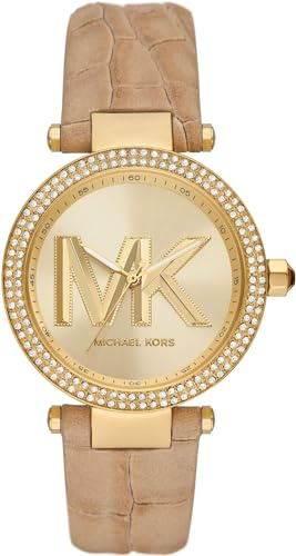 Michael Kors Parker Watch für Damen, Quarz-Dreizeigerwerk mit Edelstahl- oder Lederarmband