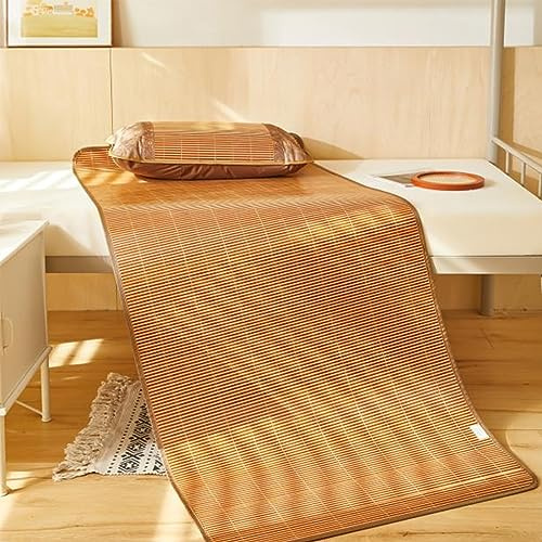 MMleYN Sommer-Schlafmatten,Atmungsaktiver Bambusmatte, 190x80cm, 190x90cm, 195x100cm, 195x100cm Bambusmatte Bett Schlafen Pad Für Die Kühlung Im Schlafzimmer Zu Hause-faltbar Erfrischend, Atmungsaktiv