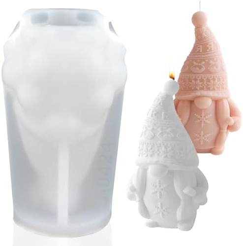 DIY Gnome & Dwarf Christmas Candle Mould - 3D Silicone Candle Mould Aromatherapy