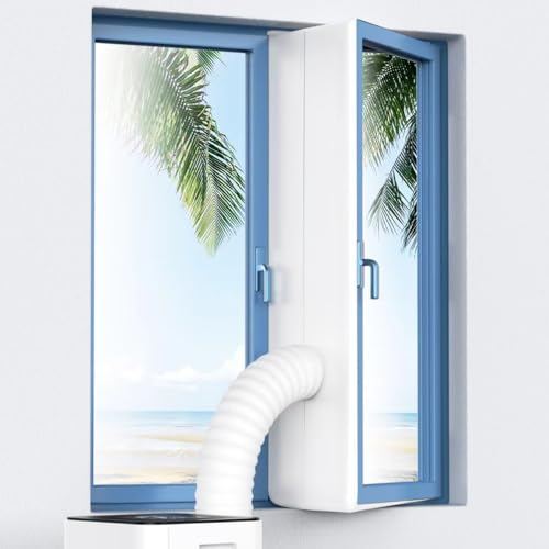Klimaanlage Fensterabdichtung,Fensterabdichtung für Mobile Klimageräte,400CM Wasserdichter Hot Air Stop für Wäschetrockner, Ablufttrockner