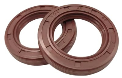 2 pezzi diametro interno 25mm TG4 paraolio scheletro in gomma al fluoro, con tre labbri di tenuta, diametro esterno 35mm, spessore 7mm, 25x35x7mm