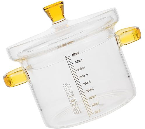 LABRIMP Glas Kochtopf Mit Deckel Transparenter Schmortopf Zum Kochen Dem Herd Zum Aufbewahren Von Speisen Und Dämpfen Von Eiern