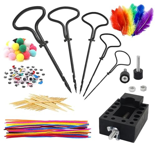 Sarini Premium Kastanien-Bohrset – Kleinkinder-Werkzeugset mit Kastaniennadeln – Spielsucht vorbeugen – Hand-Auge-Koordination verbessern – Für Jungen und Mädchen