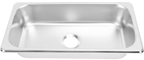 Lavelli Cucina in Acciaio Inossidabile 304, Installazione Ad Incasso Vasca Singola con Scarico 40 Mm, Piccolo Lavabo Salvaspazio per, Barca, (Colore acciaio