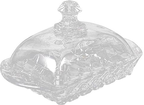 Cabilock Butterdose Mit Glasdeckel Für Haushalt Käsedose Aus Glas Butterbehälter Für Küche Leicht Zu Reinigen Und Praktisch