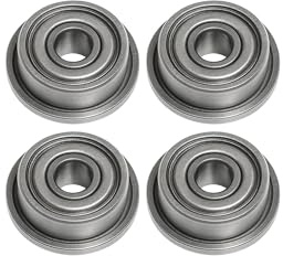 Flanschlager 2x6x2,5 mm - MF62 ZZ metallgedichtet 4 Stück - rcbay | Chromstahl Miniatur Kugellager mit Flansch für 2mm Welle