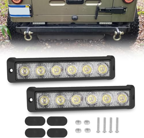 Chelhead 2er-Set 19 cm LED Lichtleiste 18W Spotstrahler 12V/24V IP67 | Kompakte LED-Zusatzscheinwerfer für Offroad, SUV, ATV, UTV und LKW mit fokussiertem Spotlicht