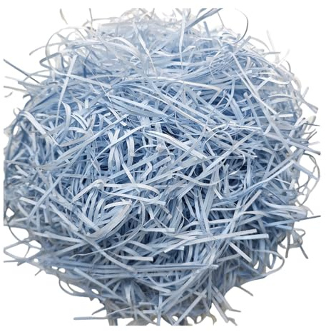Carta velina triturata blu cielo da 200 g per scatole regalo e cesti, accessori per confezioni regalo, riempimento cesti, riempitivo per confezioni regalo