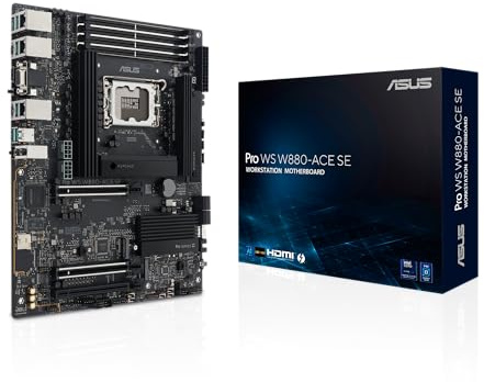 ASUS PRO WS W880-ACE SE Workstation Mainboard Sockel Intel LGA1851 | ATX, PCIe 5.0, DDR5, Dual 2.5GB Ethernet, 4X M.2, BIOS Flashback, AI Cooling II