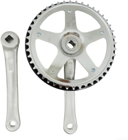 Effiziente 44-Zahn-Kurbelgarnitur mit 170 mm Länge und Vierkantloch für Falträder, inklusive Kettenschutz (nur Kurbelgarnitur)