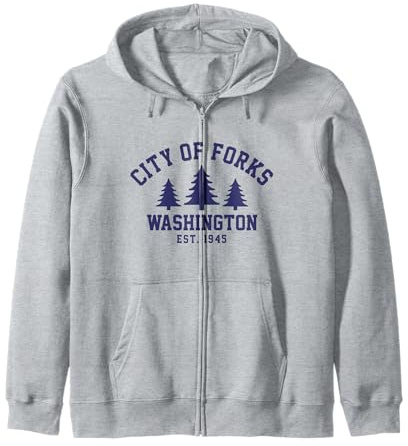 City Of Forks Washington Zip Hoodie