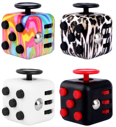 4 Pezzi Antistress Fidget Toys Fidget Cube Toy Antistress Giocattolo Sensoriale Giocattolo per Adulti e Bambini Antistress e Ansiolitico