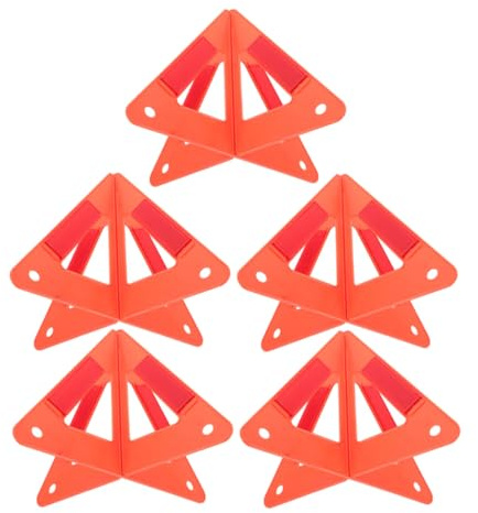 Gogogmee 5pcs Foldable Car Safety Triangles Reflective Emergency Warning Signs for Roadside Breakdown Parking Alerts High Visibility Vehicle Accessories