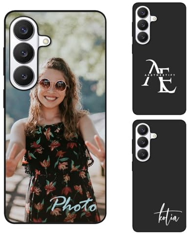 AESTHESTIFY Schutzhülle für Samsung Galaxy S26, personalisiertes Foto – Flüssigsilikon-TPU, schlanke, weiche, stoßfeste Schutzhülle, individuelles Bild, Logo, Text, einzigartige Handyhülle, Geschenk
