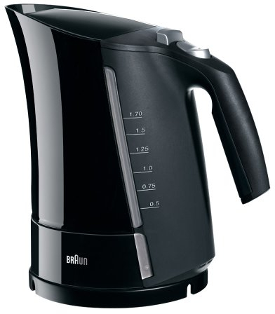 De´Longhi Braun Multiquick 5 WK 500 Aquaexpress Wasserkocher (3000 W, 1,7 l) schwarz