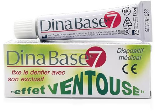 DINABASE 7 Adhesivo Termoplástico para Dentaduras Postizas: Vuelva a adherir su dentadura hasta por 7 días - No es un pegamento adhesivo, actúa como rebase