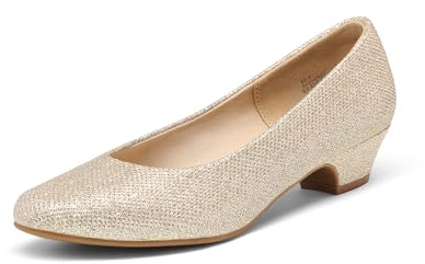 DREAM PAIRS Dampumps liten skoklack, eleganta och bekväma pumps för kvinnor
