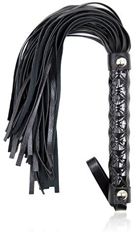 Boowhol Peitsche Leder Gerte Diamant Muster Reitgerte erotische Bühnenrequisiten Flogger Cosplay Sex-Spielzeug BDSM SM (Schwarz)