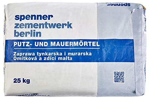 Putz- und Mauermörtel 25KG zur Herstellung von Mauerwerk aus Ziegelsteinen, Porenbetonsteinen, Kalksandsteinen und Betonsteinen, als Putzmörtel im Innen- und Außenbereich geeignet