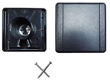 Prise aspiration centralisée couvercle carre 9x9cm noir