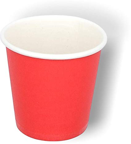 MEGAPACK Cocobanana Bicchierini di Carta da 75ml, Monouso,Compostabili - Cartone Per Uso Alimentare,Inodore e Insapore - Bicchieri Piccoli per Bevande Calde e Fredde, Caffè, Espresso - [Rosso], [400]