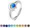 Stimmungsring S925 Sterling Silber Verstellbare Offener Ring Mond und Stern Ring Stimmungsring Kinder Stimmung Schmuck Weihnachtsgeschenke für Damen Mädchen Freunde