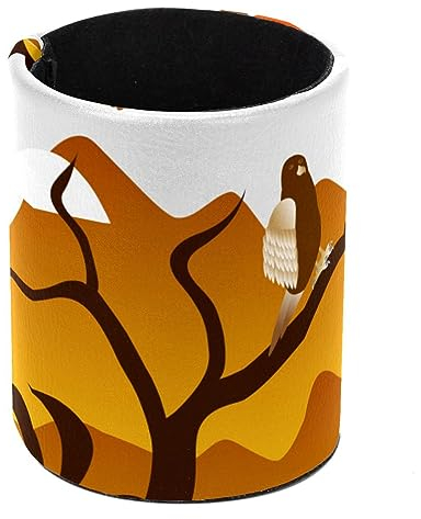 VAPOKF Stiftehalter für Schreibtisch, Stifteköcher, Make-up-Pinsel, Aufbewahrung, Schreibtisch, Schreibwaren, Organizer für Zuhause, Büro, Bussard, Wildtiere, Vögel, Sonnenuntergang