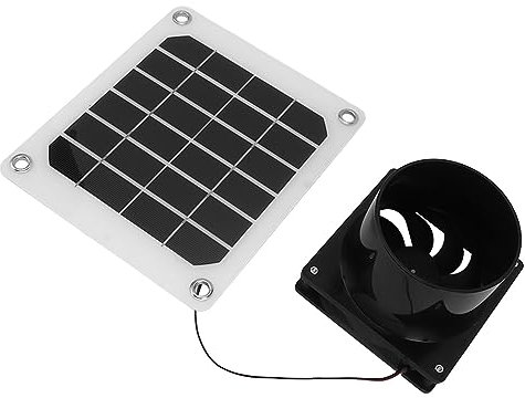 Jopwkuin Ventilatore Ad Energia Solare, Ventilatore di Scarico del Pannello Solare Ad Alta Potenza da 20 W a Risparmio Energetico per Campeggio all'aperto