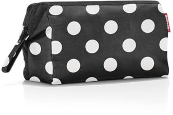 reisenthel travelcosmetic dots white - borsa per cosmetici da viaggio forte, robusta e pratica, cinghia a mano, materiale idrorepellente