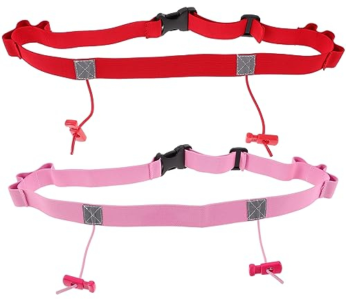 BESPORTBLE 3er-set Laufgürtel Für Herren Reflektierendes Design Renngürtel Reflektierend Für Läufer Rot Leicht 2 Stück X 3