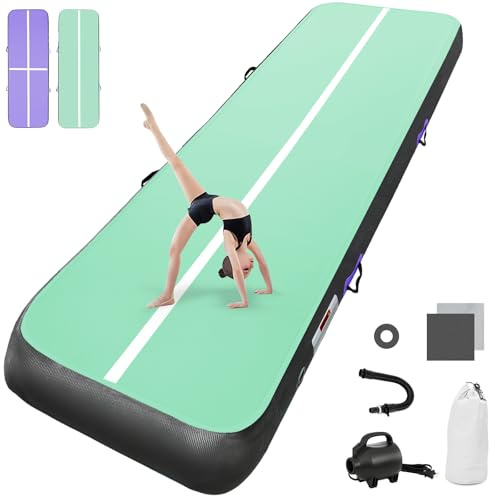 Inflatable Tumbling Gym Mat 10cm/20cm high 2M/3/4M/5M/6M/7M/8M/9M/10M/11M/12M Inflatable Air Gymnastics Mat Training Mats Gymnastics tumbling mat with Air Pump