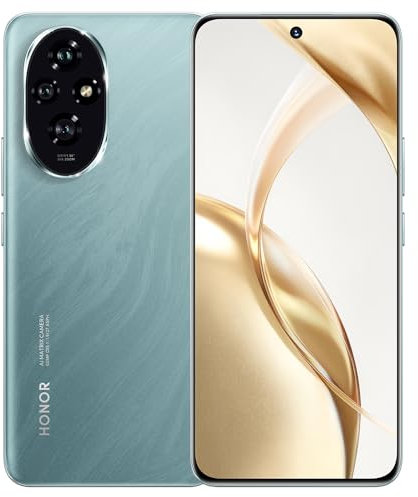 HONOR 200 Smartphone 5G 12GB RAM 512GB ROM, 66W Super Charge, 120Hz 6.7 AMOLED, Triple Appareil Photo 50 MP, Snapdragon 7 Gen 3, 5200mAh Batterie, Android 14, Dual Sim, NFC, Cyan